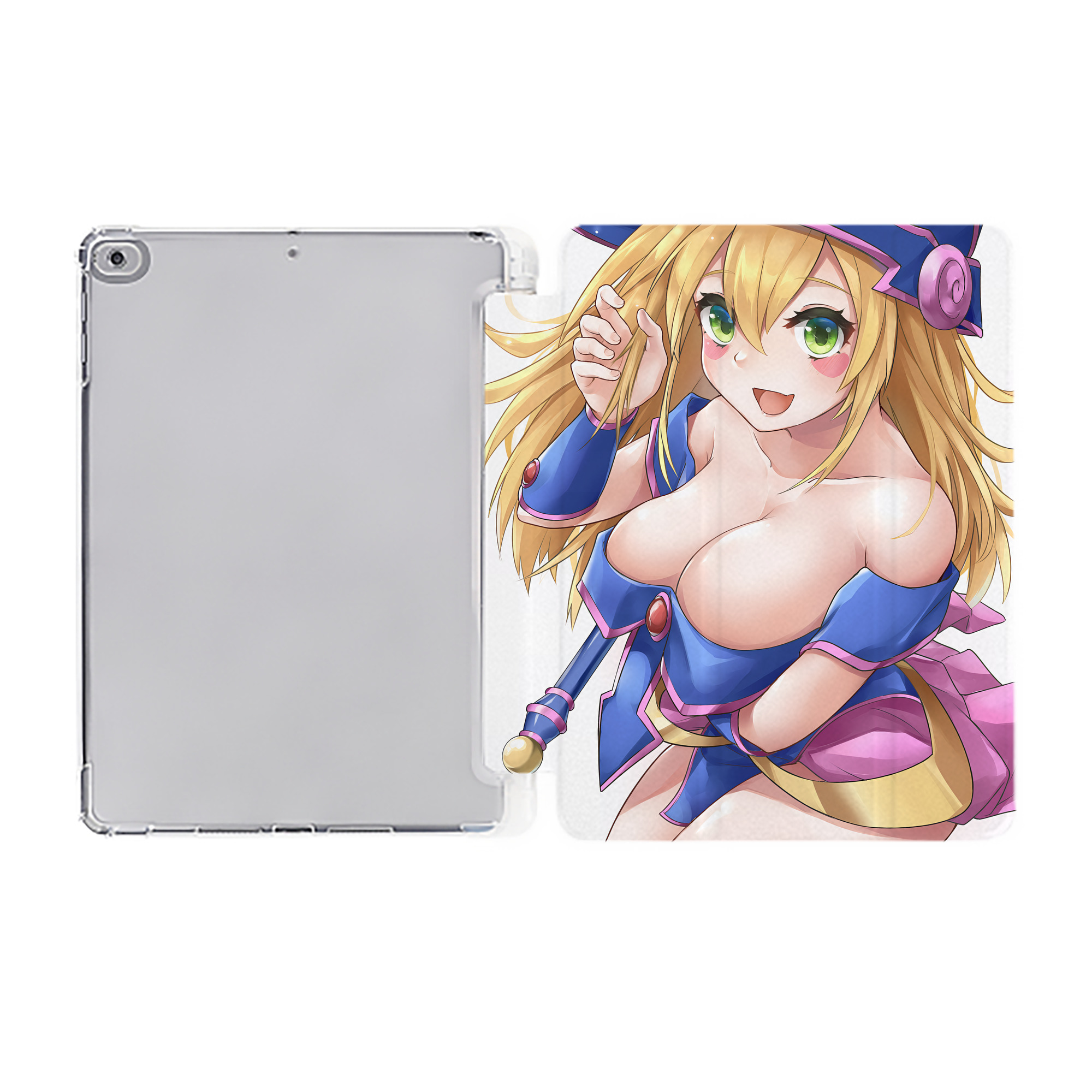 （画像用） 遊☆戯☆王 Yu-Gi-Oh! IPad ケース ペン収納付き 三つ折りスタンド PUレザー×シリコン 対応機種9.5/10.5/10.9インチ